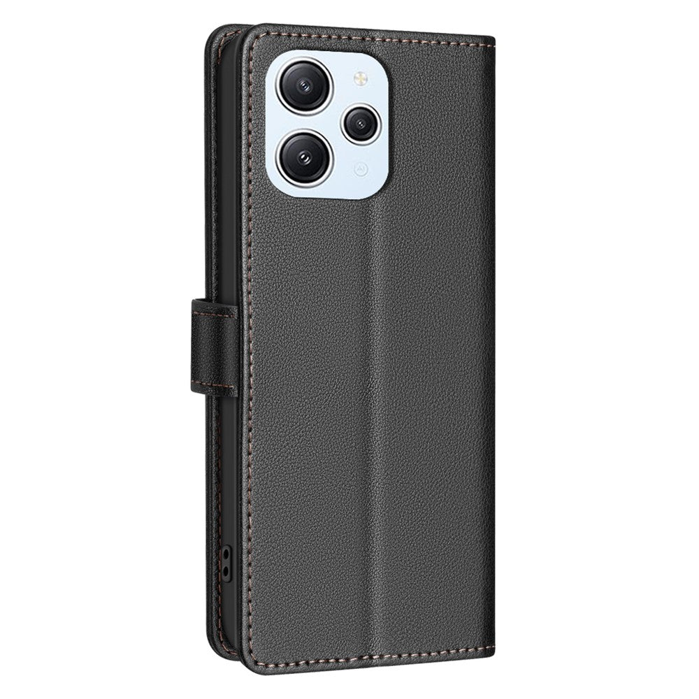 BINFEN COLOR BF32 For Xiaomi Redmi 12 4G Case RFID Blocking Leather Flip Stand Phone Cover