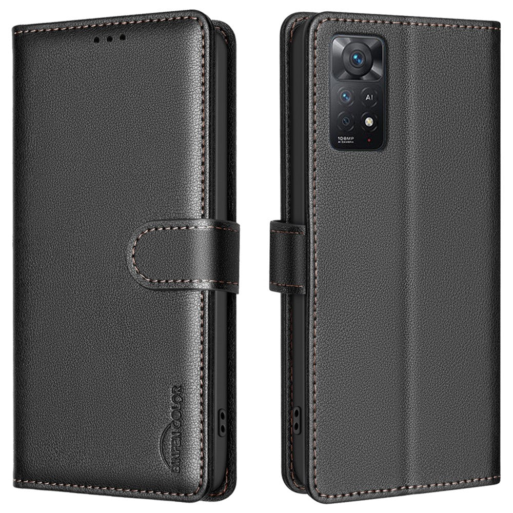 BINFEN COLOR BF32 For Xiaomi Redmi Note 11 Pro 4G (Mediatek) / Note 11 Pro 5G (Qualcomm) / Note 12 Pro 4G Leather Phone Cover