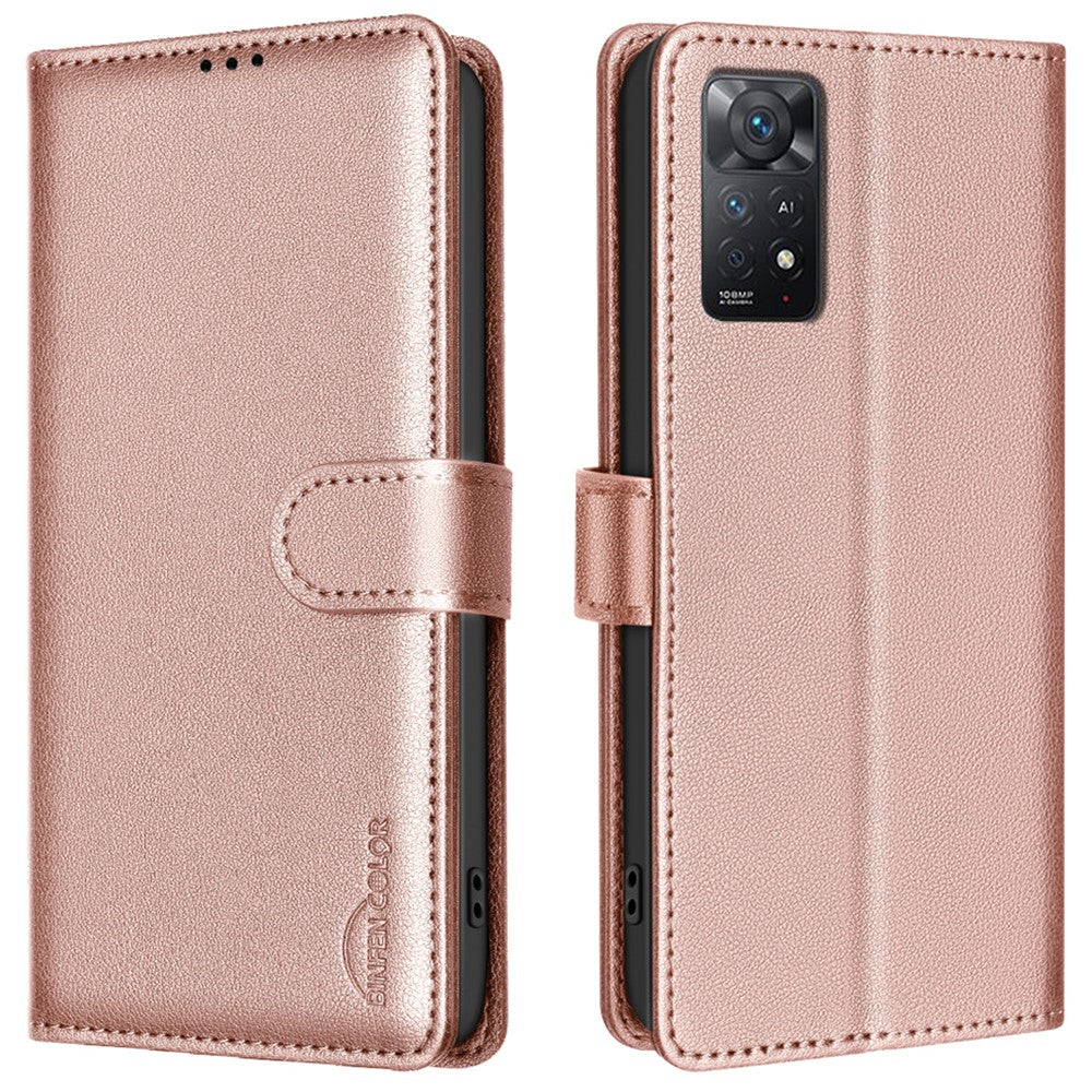 BINFEN COLOR BF32 Läderfodral för Xiaomi Redmi Note 11 Pro 4G (Mediatek) / Note 11 Pro 5G (Qualcomm) / Note 12 Pro 4G