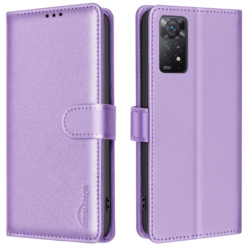 BINFEN COLOR BF32 For Xiaomi Redmi Note 11 Pro 4G (Mediatek) / Note 11 Pro 5G (Qualcomm) / Note 12 Pro 4G Leather Phone Cover