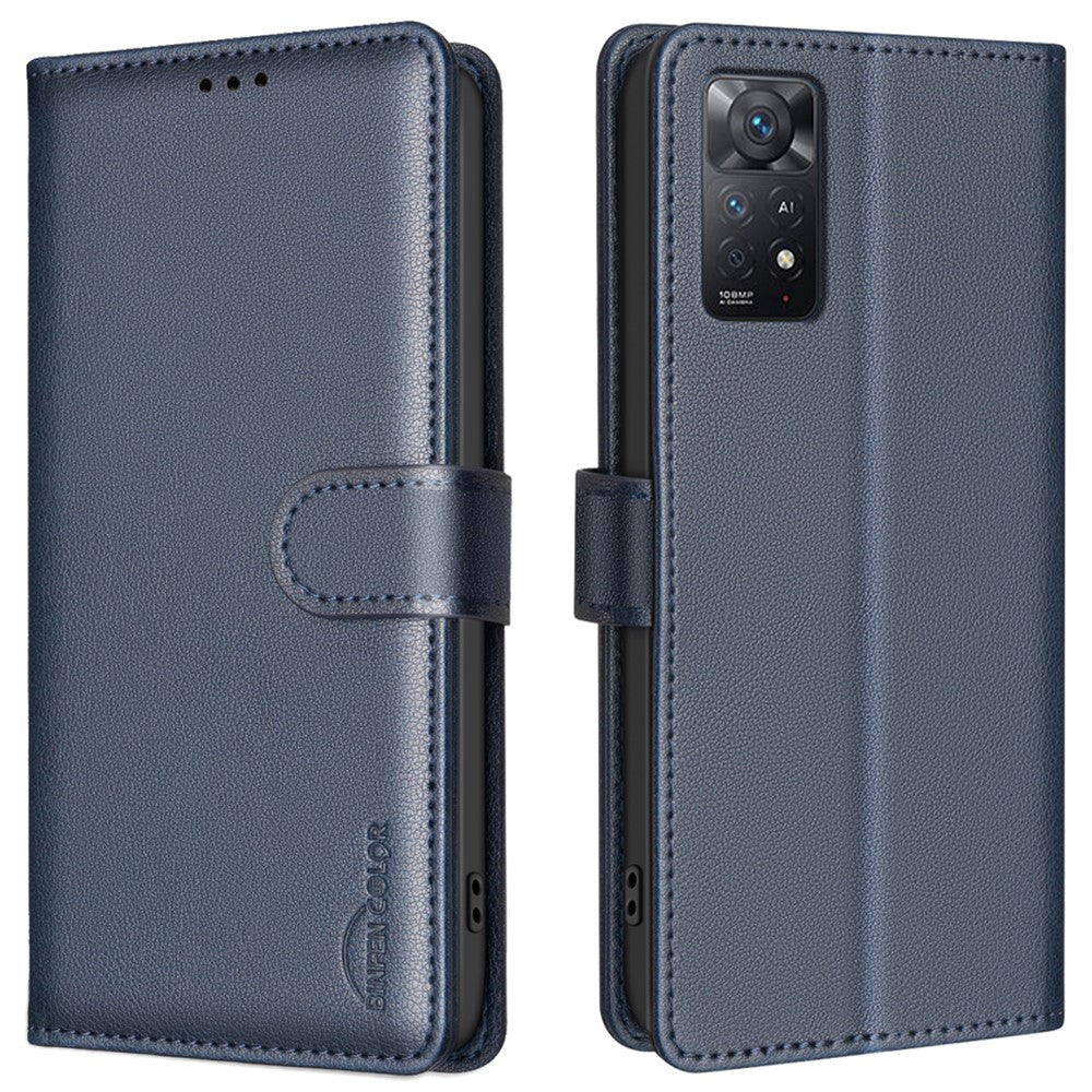BINFEN COLOR BF32 Läderfodral för Xiaomi Redmi Note 11 Pro 4G (Mediatek) / Note 11 Pro 5G (Qualcomm) / Note 12 Pro 4G