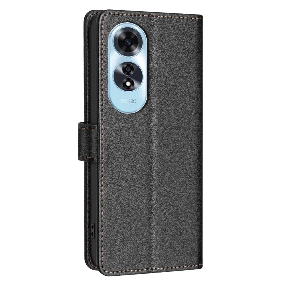 BINFEN COLOR BF32 For Oppo A60 4G Phone Case Litchi Texture RFID Blocking Leather Phone Cover