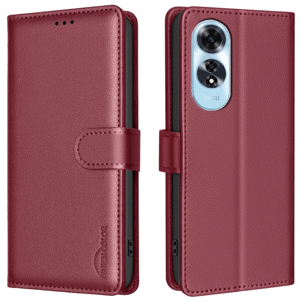 BINFEN COLOR BF32 For Oppo A60 4G Phone Case Litchi Texture RFID Blocking Leather Phone Cover