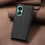 BINFEN COLOR BF32 PU Leather Phone Shell for Oppo A78 4G Case Litchi Texture RFID Blocking Leather Cover