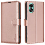 BINFEN COLOR BF32 PU Leather Phone Shell for Oppo A78 4G Case Litchi Texture RFID Blocking Leather Cover