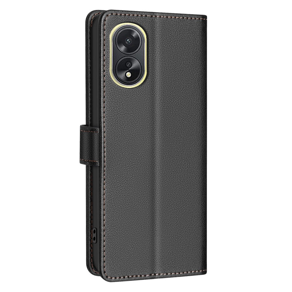 BINFEN COLOR BF32 For Oppo A38 4G / A18 4G RFID Blocking Phone Case Wallet Litchi Texture PU Leather Phone Cover