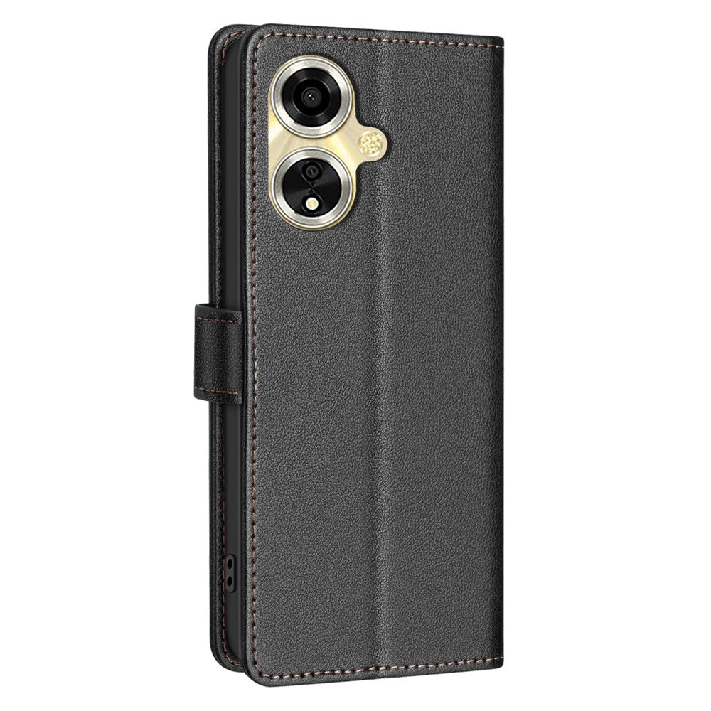 BINFEN COLOR BF32 For Oppo A59 5G Phone Case Litchi Texture RFID Blocking PU Leather Phone Cover