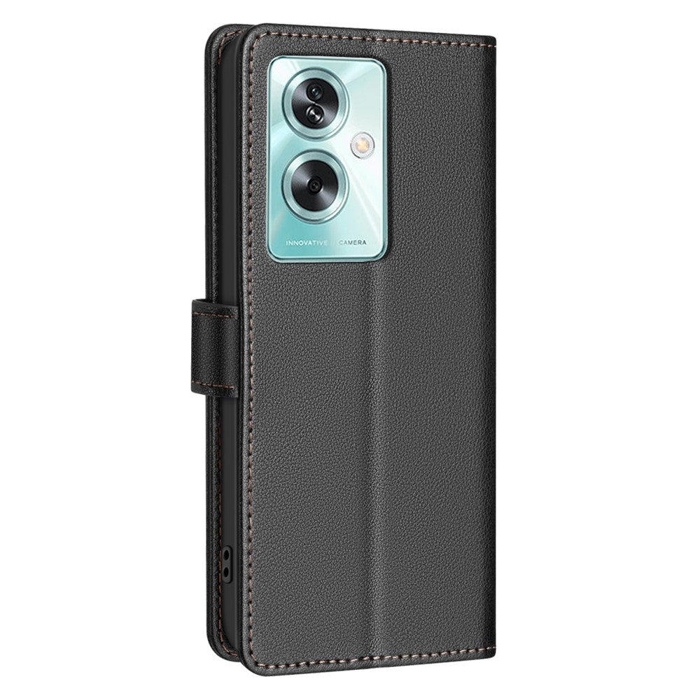 BINFEN COLOR BF32 PU Leather Phone Case for Oppo A79 5G Litchi Texture RFID Blocking Phone Cover