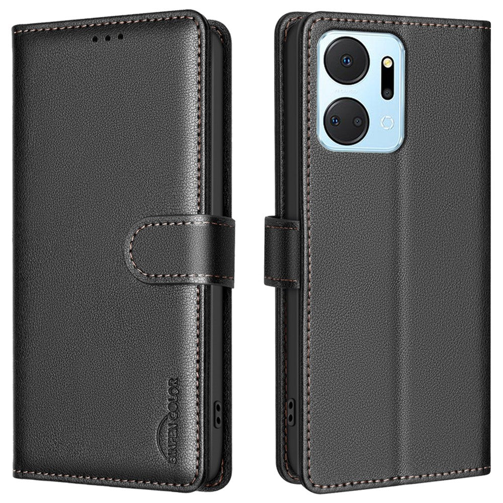 BINFEN COLOR BF32 For Honor X7a 4G Case Leather Phone Cover Magnetic Clasp