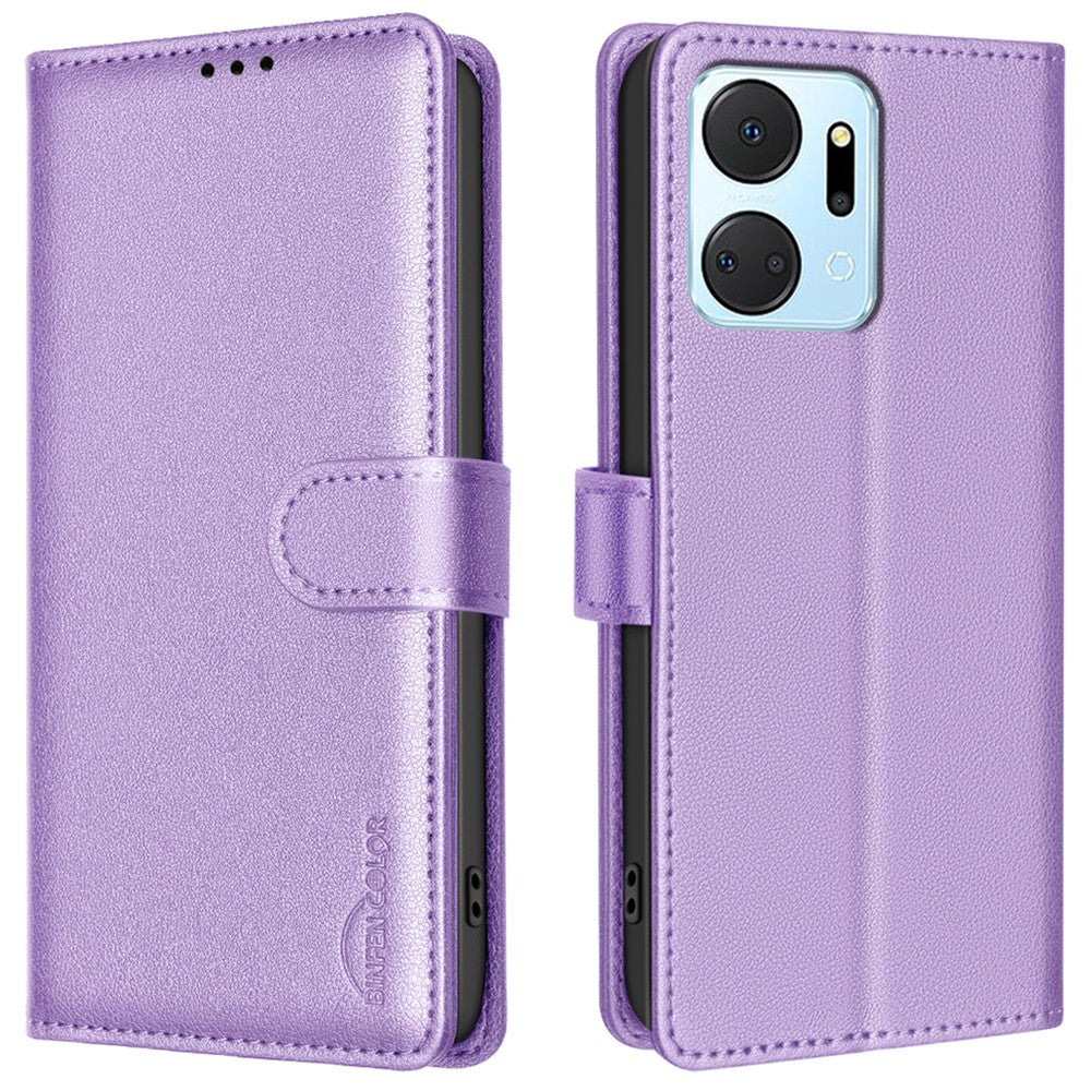 BINFEN COLOR BF32 For Honor X7a 4G Case Leather Phone Cover Magnetic Clasp