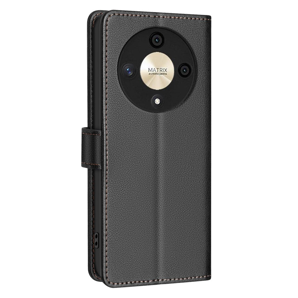 BINFEN COLOR BF32 For Honor X9b 5G / Magic6 Lite 5G Etui Læder Telefoncover Litchi Tekstur
