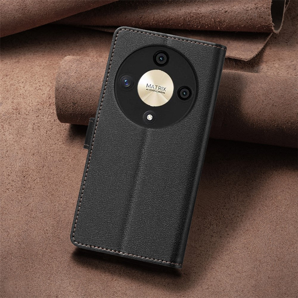 BINFEN COLOR BF32 Til Honor X9b 5G / Magic6 Lite 5G Cover Læder Telefoncover Litchi Tekstur