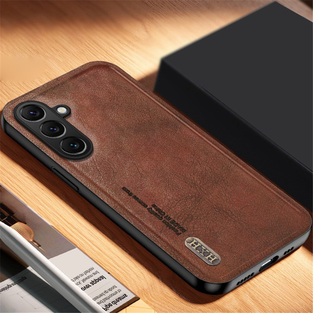 For Samsung Galaxy F15 5G Matte Phone Case TPU+PU Phone Cover Work with Magnetic Car Holder