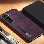 For Samsung Galaxy F15 5G Matte Phone Case TPU+PU Phone Cover Work with Magnetic Car Holder