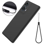 Til Motorola Moto G85 5G / S50 Neo 5G cover med håndledsrem i flydende silikone