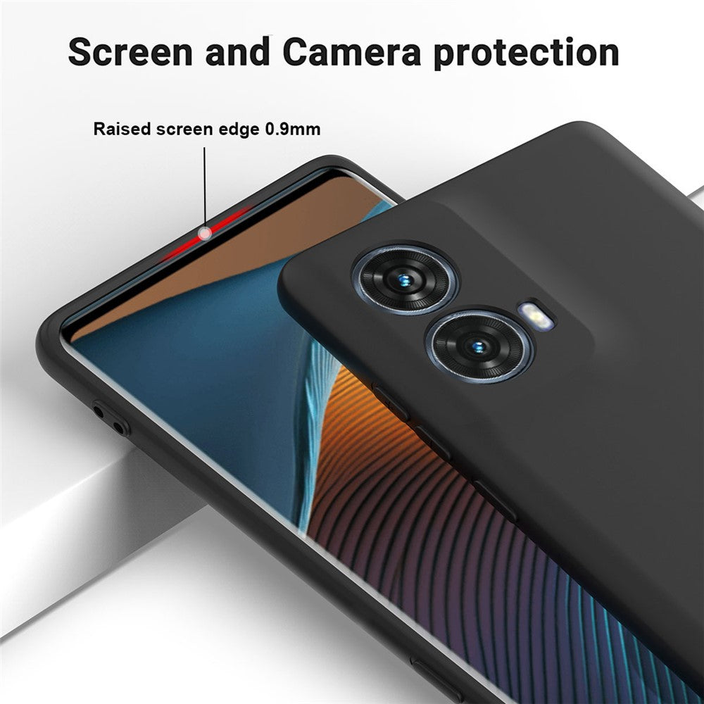Til Motorola Moto G85 5G / S50 Neo 5G cover med håndledsrem i flydende silikone