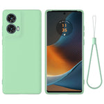 Til Motorola Moto G85 5G / S50 Neo 5G cover med håndledsrem i flydende silikone