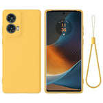 Til Motorola Moto G85 5G / S50 Neo 5G cover med håndledsrem i flydende silikone