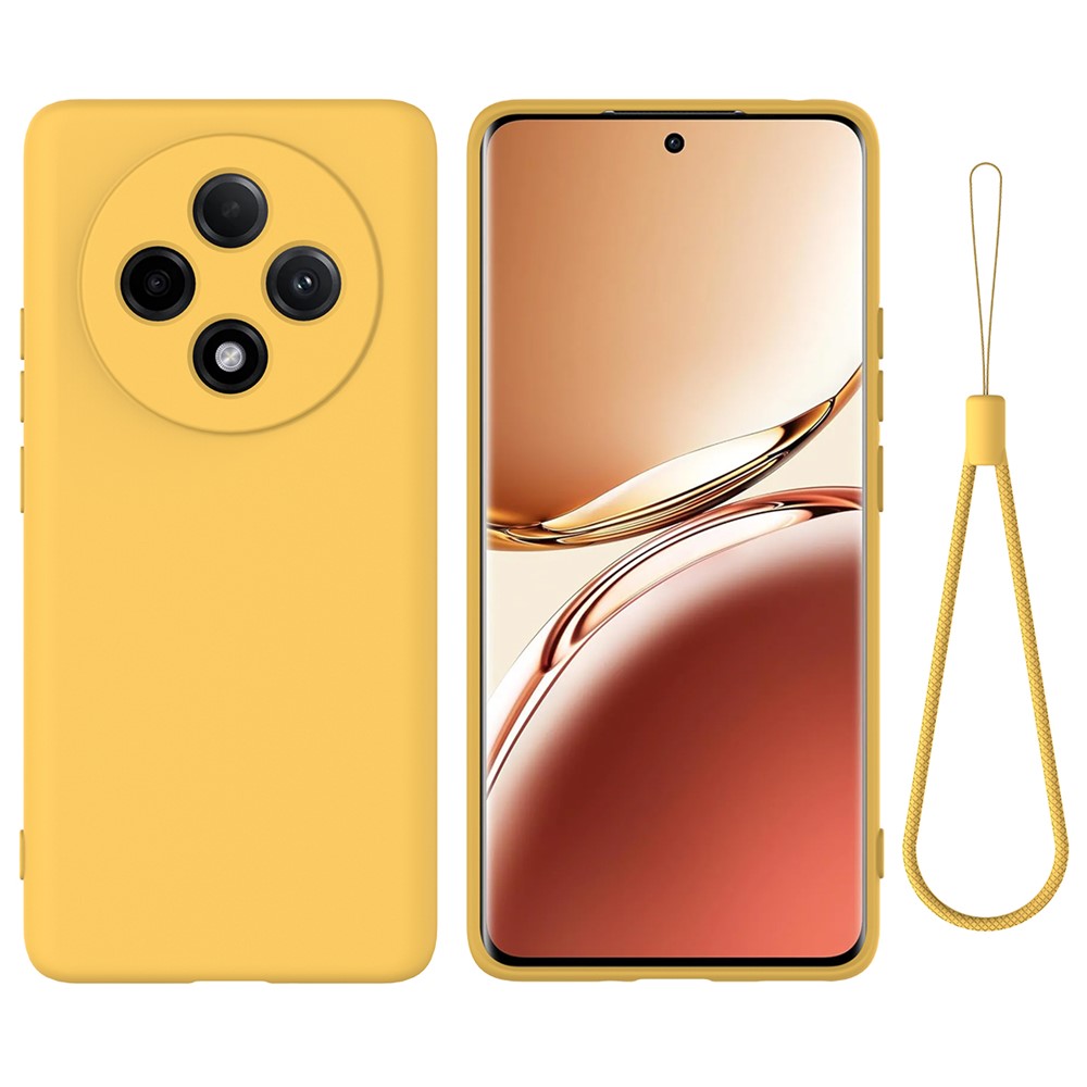 For Oppo F27 Pro 5G / F27 Pro+ 5G Case Liquid Silicone Phone Cover with Wrist Strap