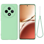 For Oppo F27 Pro 5G / F27 Pro+ 5G Case Liquid Silicone Phone Cover with Wrist Strap