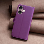 BINFEN COLOR BF17 For iPhone 16 Plus Anti-Scratch Shell PU Leather Stand Phone Case Wallet Cover
