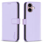 BINFEN COLOR BF17 For iPhone 16 Plus Anti-Scratch Shell PU Leather Stand Phone Case Wallet Cover