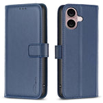 BINFEN COLOR BF17 For iPhone 16 Plus Anti-Scratch Shell PU Leather Stand Phone Case Wallet Cover