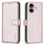 BINFEN COLOR BF17 For iPhone 16 Plus Anti-Scratch Shell PU Leather Stand Phone Case Wallet Cover