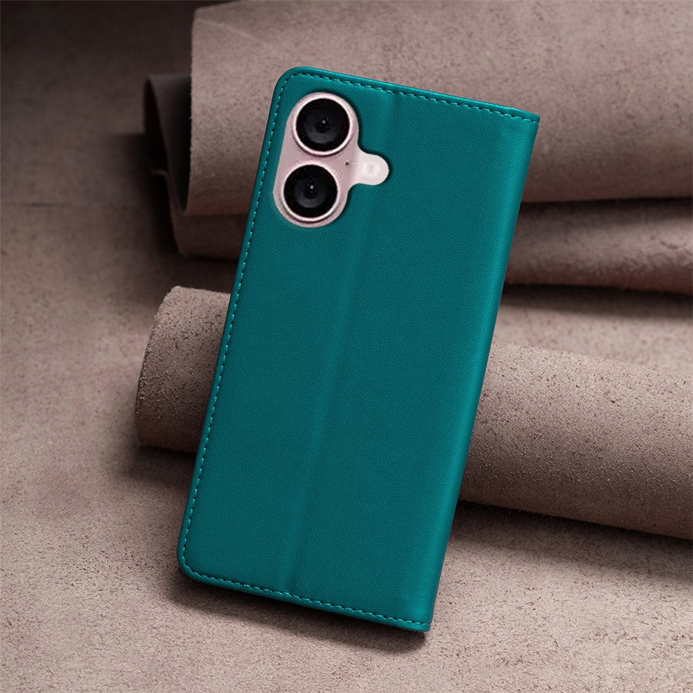 BINFEN COLOR BF18 For iPhone 16 Plus Case Magnetic Closing Leather Anti-scratch Phone Cover