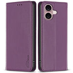 BINFEN COLOR BF18 For iPhone 16 Plus Case Magnetic Closing Leather Anti-scratch Phone Cover