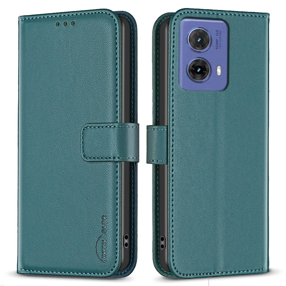 BINFEN COLOR BF17 För Motorola Moto G85 5G / S50 Neo 5G Plånboksfodral i PU-läder