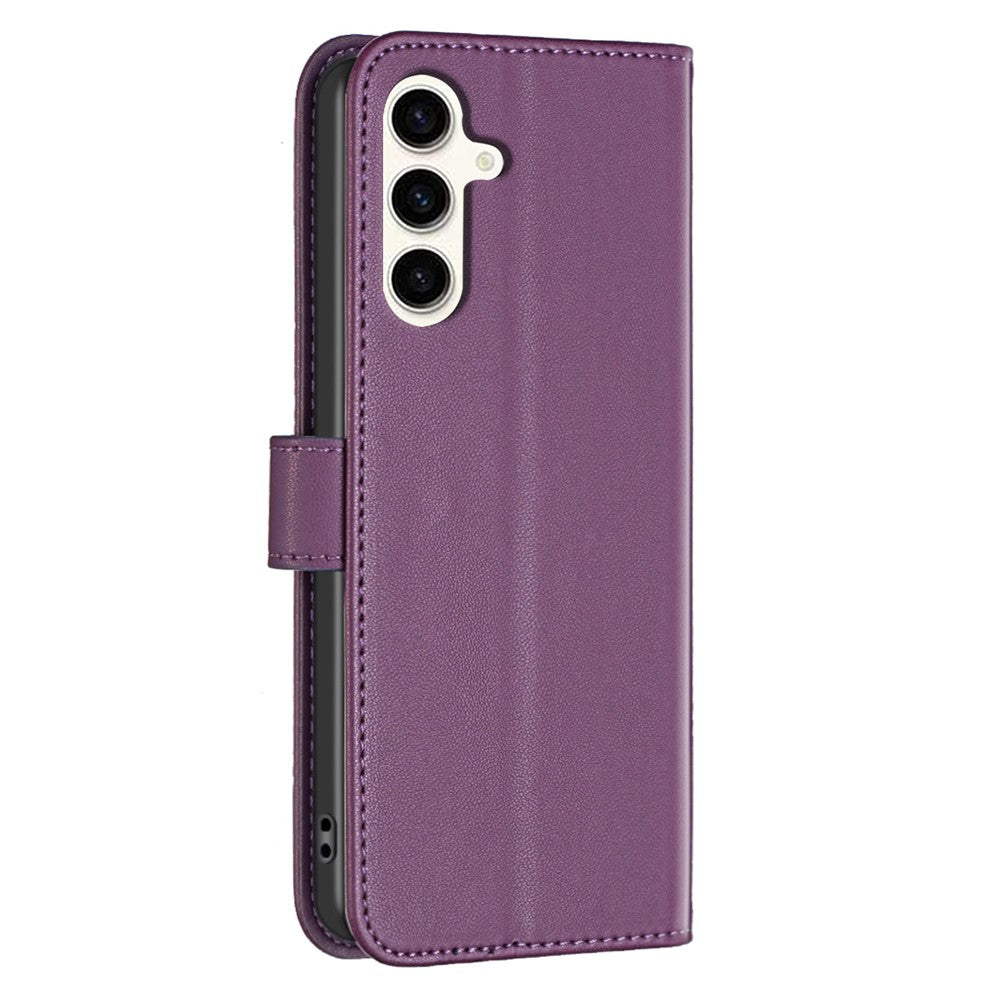 BINFEN COLOR BF17 til Samsung Galaxy S24 FE Shell PU læder stander telefonetui pungetui