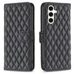BINFEN COLOR BF Style-14 For Samsung Galaxy S24 FE Case Rhombus Grid Leather Protection Phone Cover