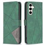 BINFEN COLOR-mobilcover til Samsung Galaxy S24 FE, pung-etui med geometrisk præget læder