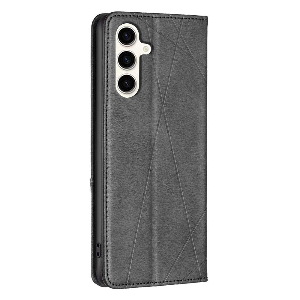 For Samsung Galaxy S24 FE Case Card Slots Leather Phone Cover Rhombus Imprint