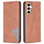 For Samsung Galaxy S24 FE Case Card Slots Leather Phone Cover Rhombus Imprint