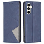 For Samsung Galaxy S24 FE Case Card Slots Leather Phone Cover Rhombus Imprint