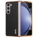 AZNS For Samsung Galaxy Z Fold6 5G Case Crocodile Texture PU Leather+PC Phone Cover