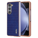 AZNS For Samsung Galaxy Z Fold6 5G Case Crocodile Texture PU Leather+PC Phone Cover