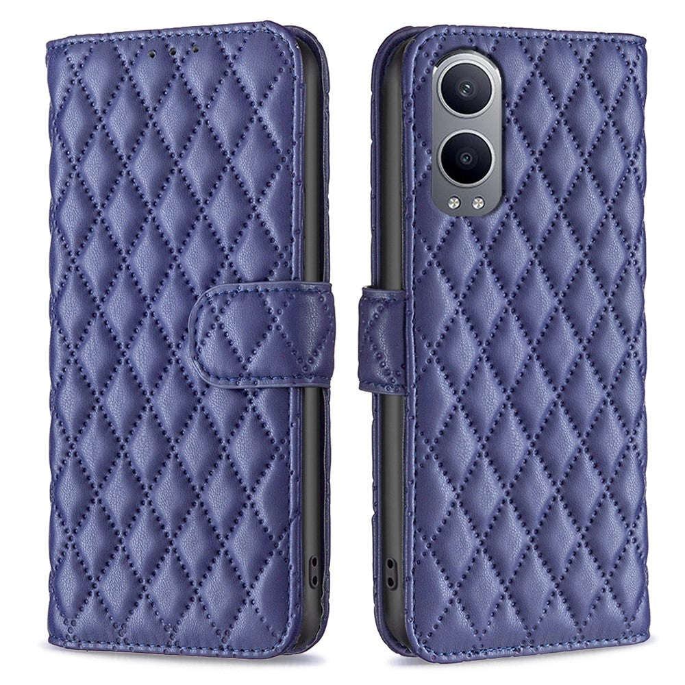 BINFEN COLOR BF Style-14 lædercover til OnePlus Nord CE4 Lite 5G / Oppo K12x 5G (Kina), diamantmønstret mobilcover