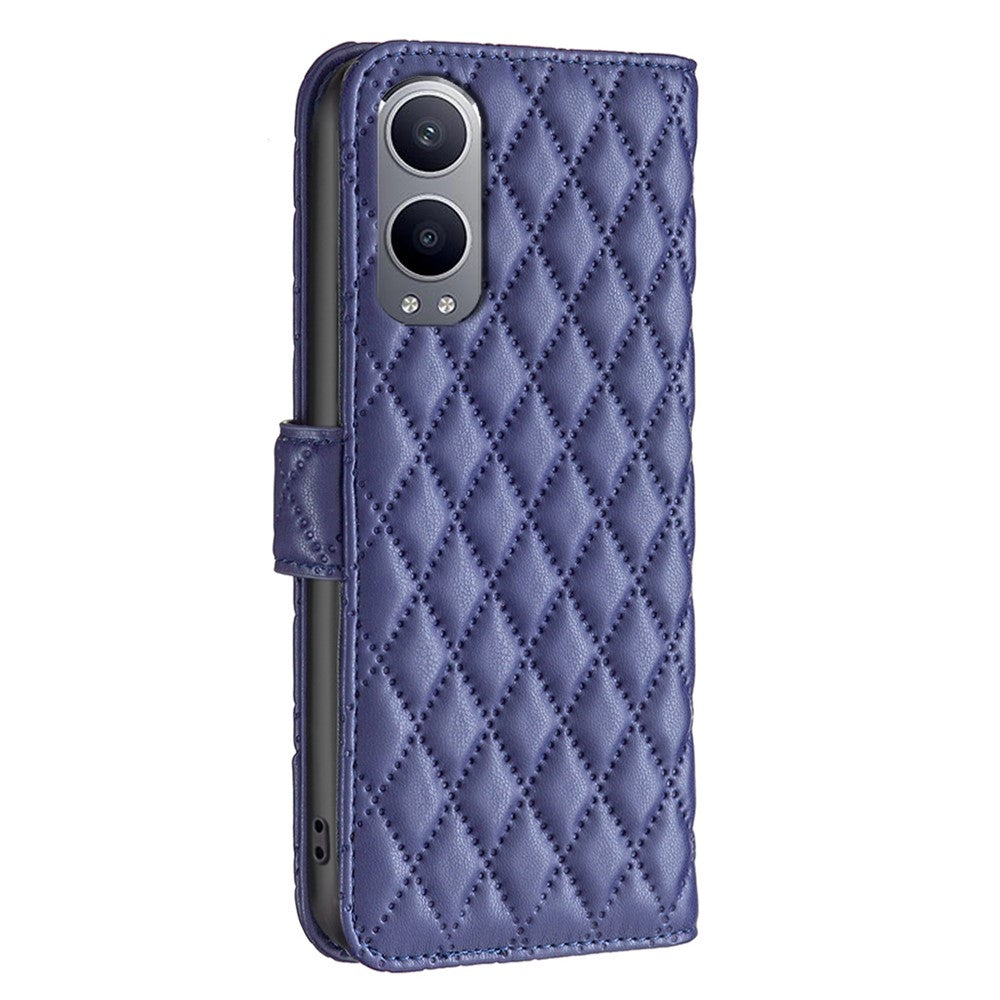 BINFEN COLOR BF Style-14 lædercover til OnePlus Nord CE4 Lite 5G / Oppo K12x 5G (Kina), diamantmønstret mobilcover