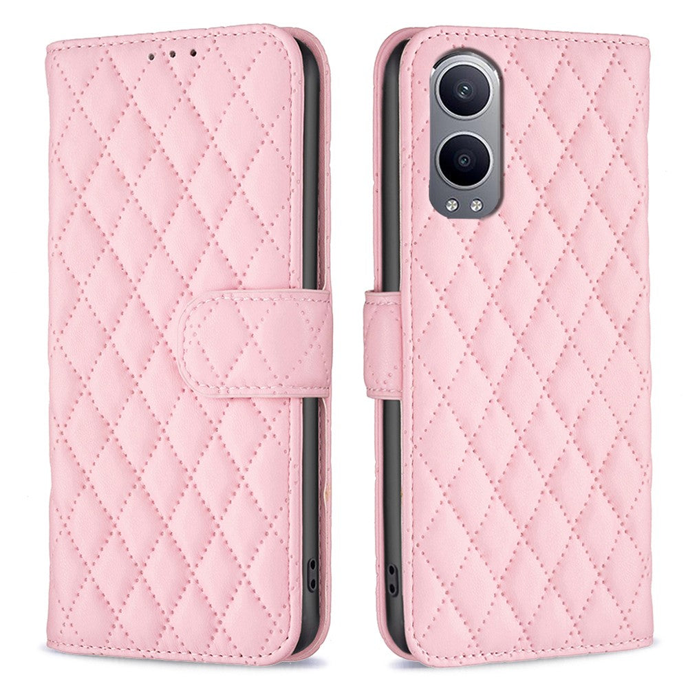 BINFEN COLOR BF Style-14 lædercover til OnePlus Nord CE4 Lite 5G / Oppo K12x 5G (Kina), diamantmønstret mobilcover