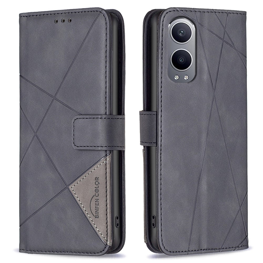BINFEN COLOR För OnePlus Nord CE4 Lite 5G / Oppo K12x 5G (Kina) mobilskal Plånboksfodral Geometriskt Läderfodral