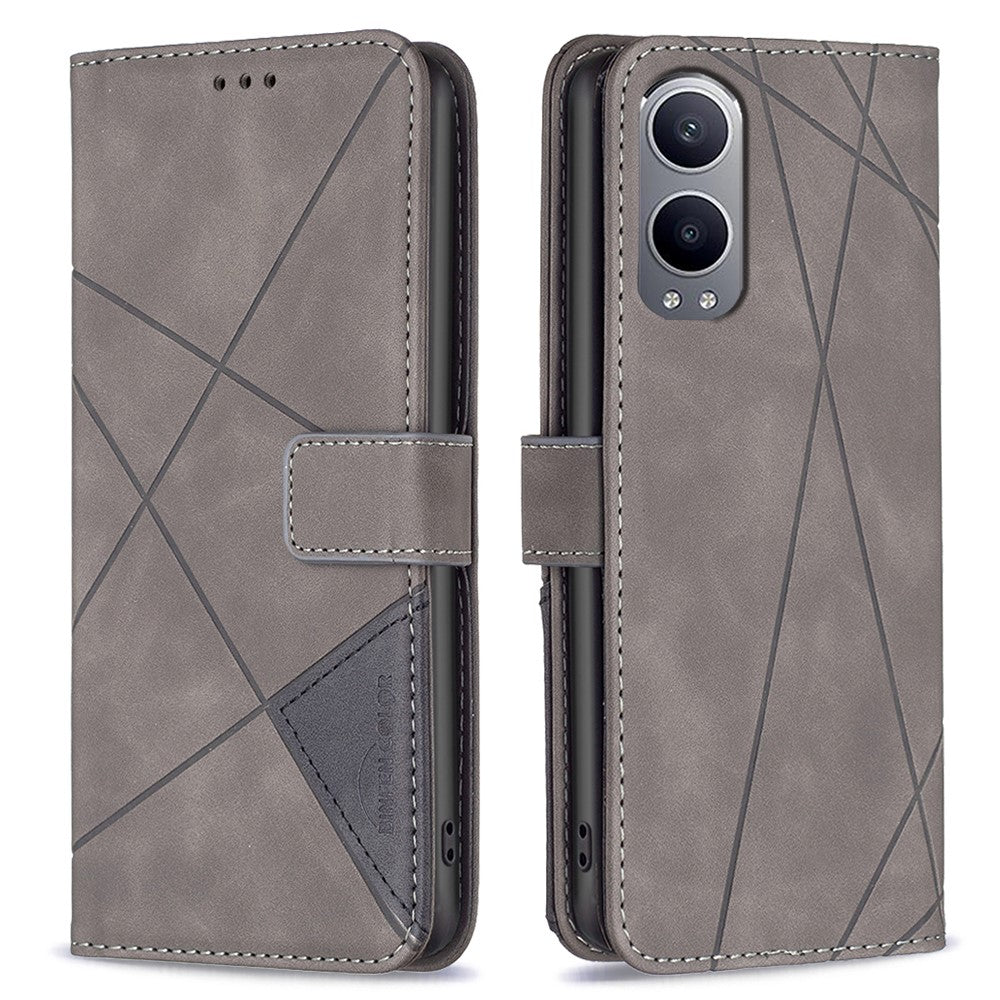 BINFEN COLOR För OnePlus Nord CE4 Lite 5G / Oppo K12x 5G (Kina) mobilskal Plånboksfodral Geometriskt Läderfodral