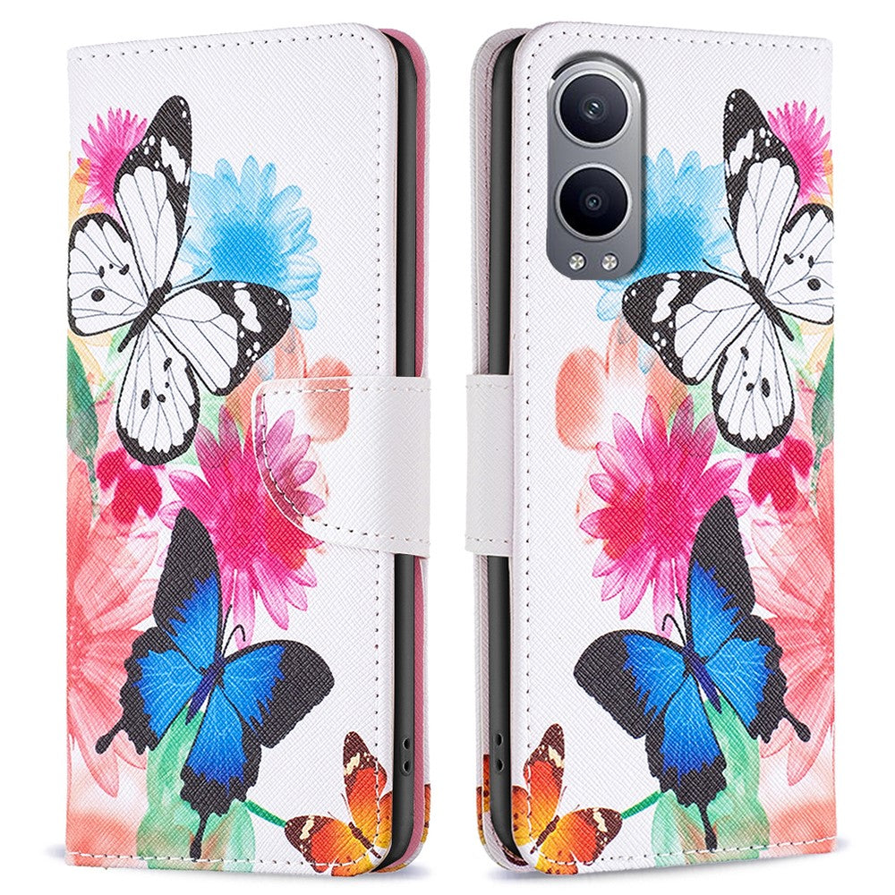 For OnePlus Nord CE4 Lite 5G Case Leather Phone Cover Pattern Printing