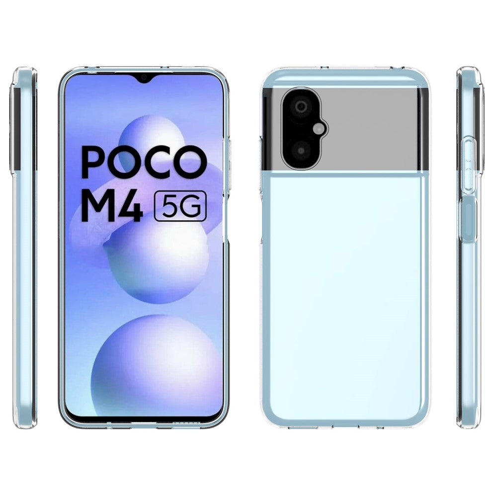 10Pcs / Pack TPU Case for Xiaomi Poco M4 5G, Transparent Inner Watermark-Free Anti-scratch Cell Phone Cover