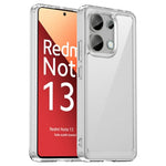 For Xiaomi Redmi Note 13 4G Case Ultra-Transparent Phone Cover with Electroplated Buttons (Big Rear Lens Hole)
