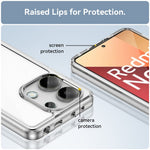 For Xiaomi Redmi Note 13 4G Case Ultra-Transparent Phone Cover with Electroplated Buttons (Big Rear Lens Hole)
