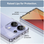 For Xiaomi Redmi Note 13 Pro 4G  /  Poco M6 Pro 4G Case Clear Phone Cover with Electroplated Buttons (Big Rear Lens Hole)