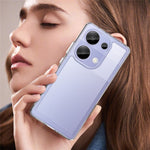For Xiaomi Redmi Note 13 Pro 4G  /  Poco M6 Pro 4G Case Clear Phone Cover with Electroplated Buttons (Big Rear Lens Hole)